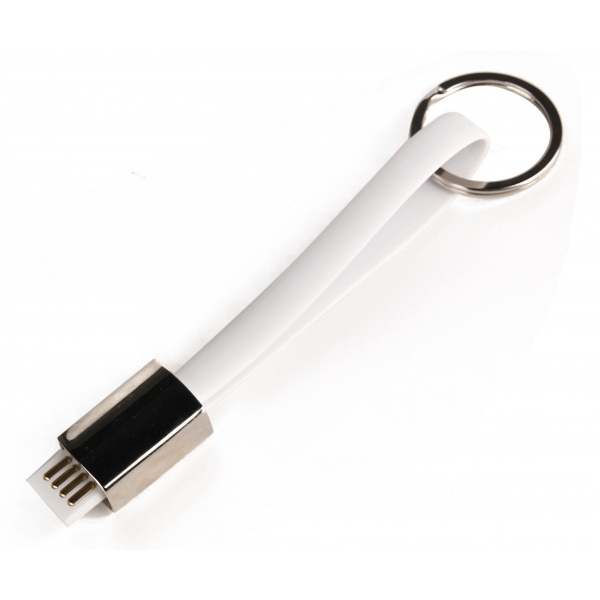 Logo trade promotional giveaway photo of: Data transfer cable and keyring