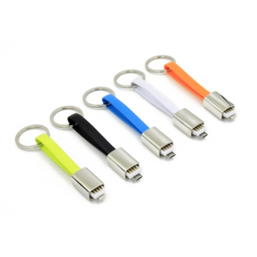 Logo trade promotional items picture of: Data transfer cable and keyring