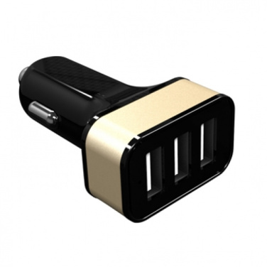 Logo trade business gifts image of: Car Charger with 3 USB ports