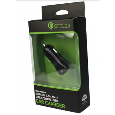 Logo trade advertising products image of: Car charger (Qualcomm Quick Charge 3.0)