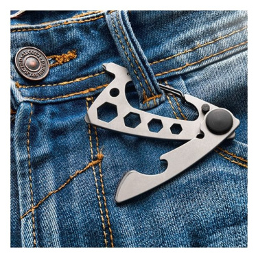 Logo trade promotional giveaway photo of: Multifunctional tool BURUNDI Schwarzwolf