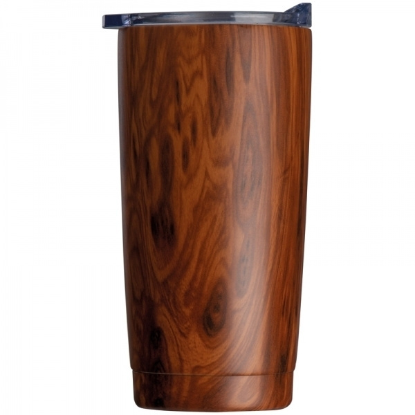 Logotrade promotional giveaway picture of: Stainless steel mug with wooden look COSTA RICA 550 ml