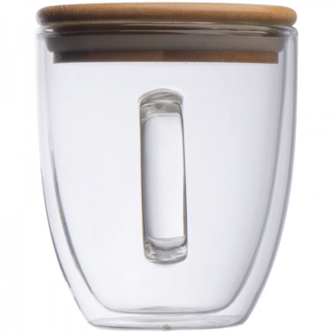 Logo trade promotional product photo of: Double-walled glass cup GERTHE 350 ml