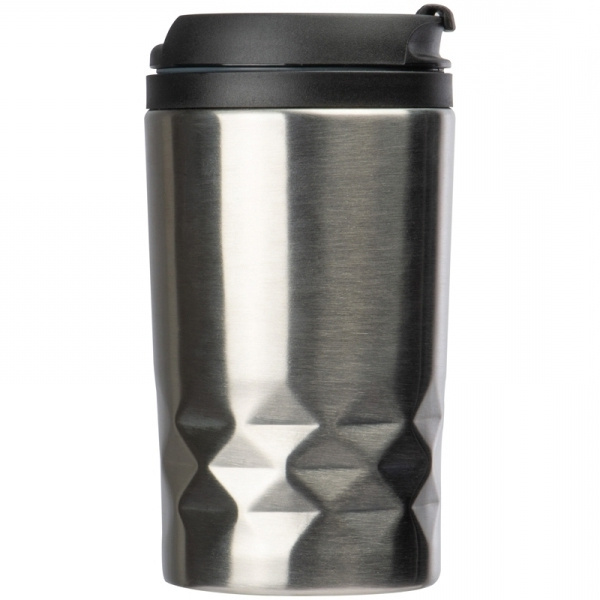 Logotrade corporate gift image of: Stainless steel mug with lid ROMA 250 ml