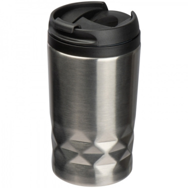 Logo trade corporate gift photo of: Stainless steel mug with lid ROMA 250 ml