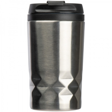 Logotrade corporate gift image of: Stainless steel mug with lid ROMA 250 ml