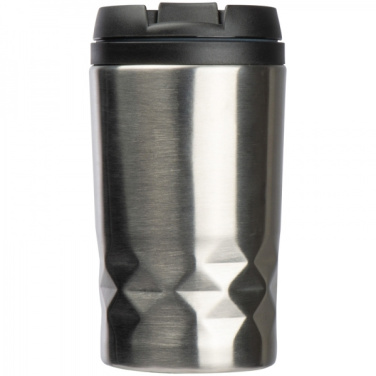 Logo trade promotional gift photo of: Stainless steel mug with lid ROMA 250 ml