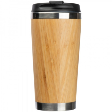 Logotrade advertising product image of: Stainless steel mug BAMBOOGARDEN 400 ml