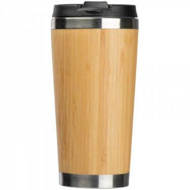 Logotrade corporate gifts photo of: Stainless steel mug BAMBOOGARDEN 400 ml