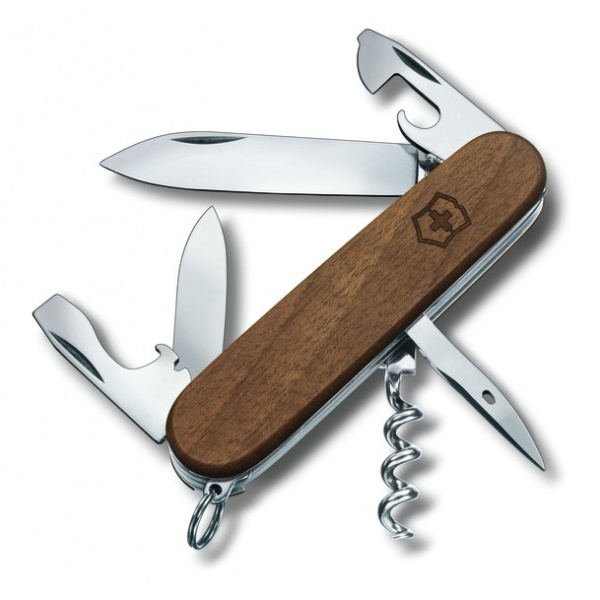 Logo trade promotional items image of: Pocket Knife Spartan Wood Victorinox