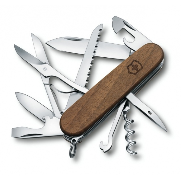 Logo trade corporate gifts image of: Pocket knife Huntsman Wood Victorinox