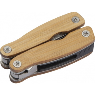 Logo trade corporate gift photo of: Multifunction tool bamboo LEEDS