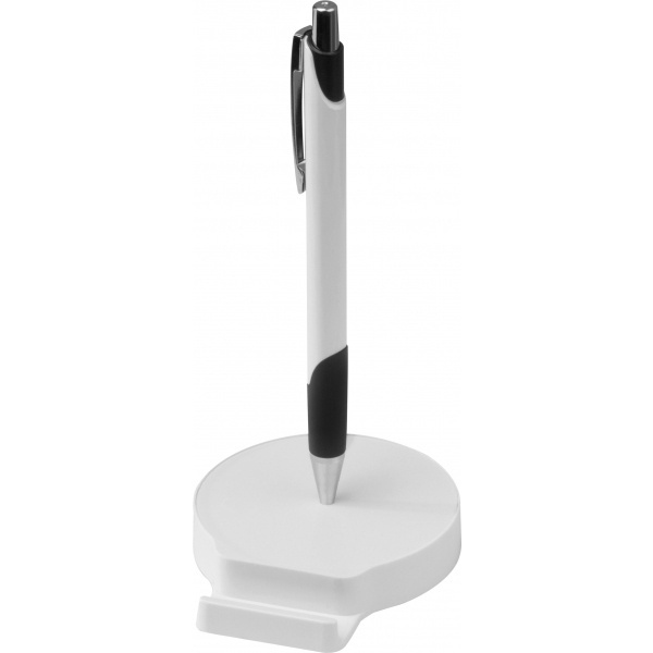 Logo trade promotional merchandise photo of: Mobile phone holder with metal ballpen REGINA