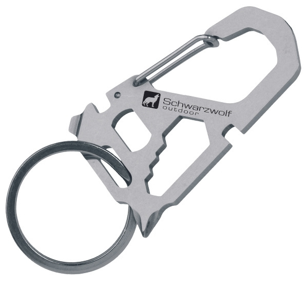 Logo trade corporate gifts picture of: Multifunctional keychain ANTISANA Schwarzwolf