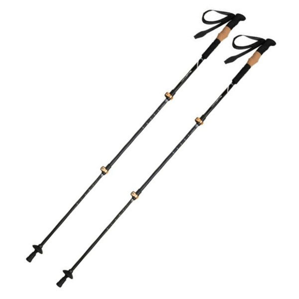 Logo trade promotional giveaway photo of: Trekking poles DENALI Schwarzwolf