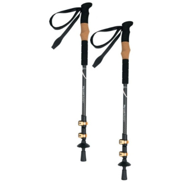 Logo trade promotional giveaways picture of: Trekking poles DENALI Schwarzwolf