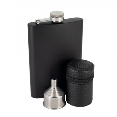 Logo trade advertising products image of: Hip flask MADONIE Schwarzwolf