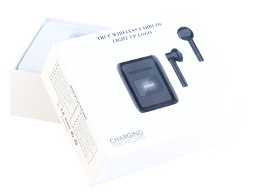 Logotrade promotional item image of: Wireless earbuds with light up logo