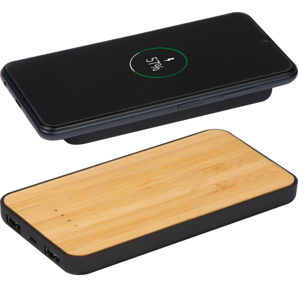 Logotrade promotional merchandise photo of: Wireless charger and powerbank 8000 mAh MILAN