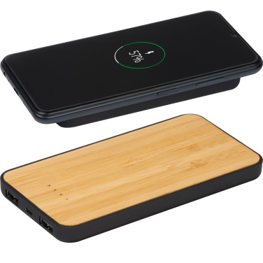 Logo trade promotional gift photo of: Wireless charger and powerbank 8000 mAh MILAN