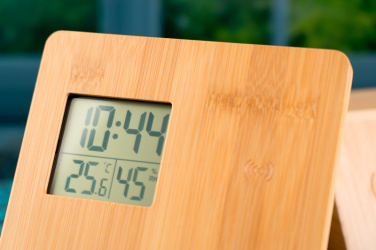 Logo trade promotional items image of: Bamboo weather station GRANADA