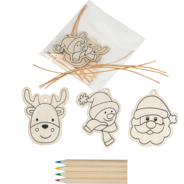 Logo trade promotional products image of: Christmas tree tag painting set DRESDEN