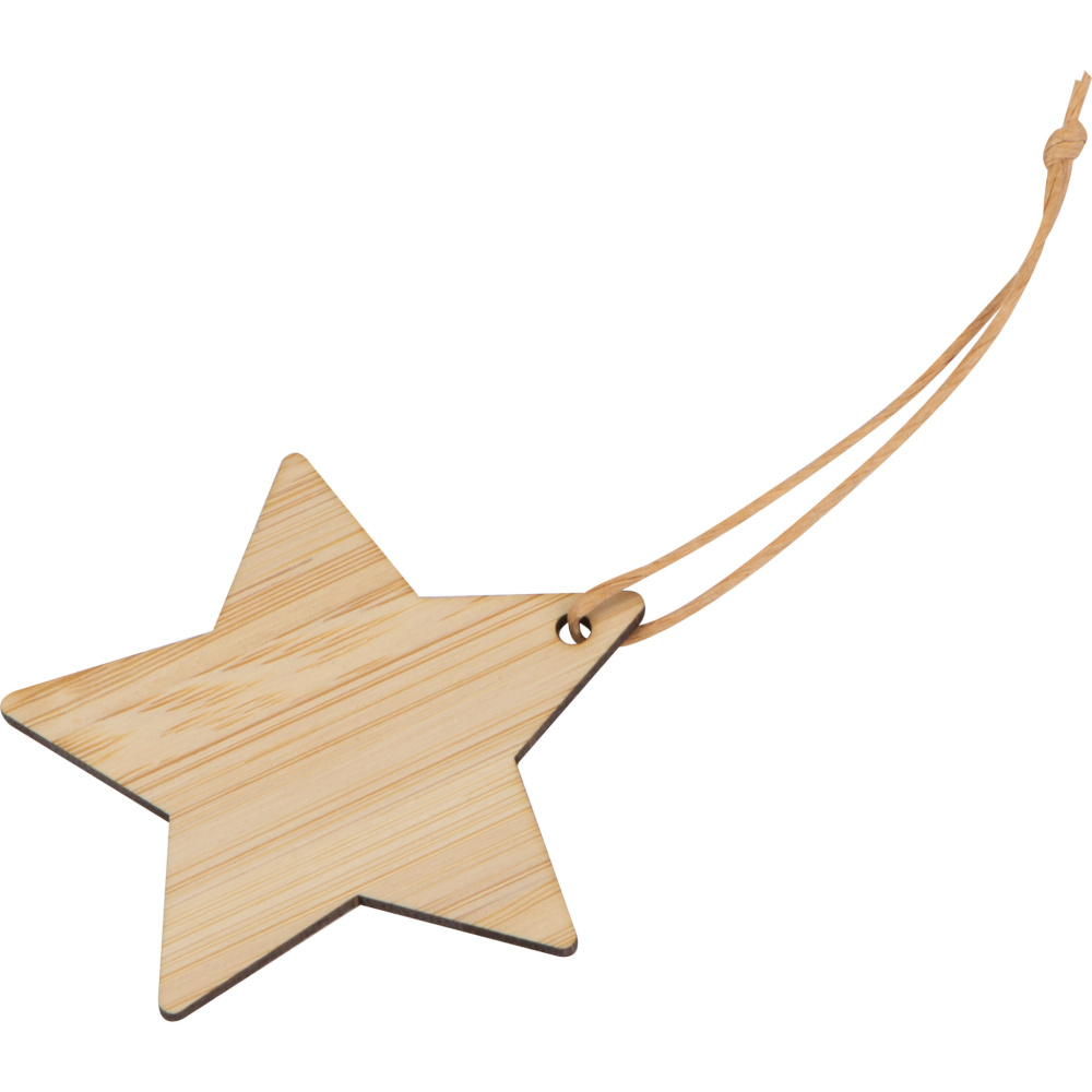 Logotrade advertising product picture of: Bamboo star pendant FOGGIA