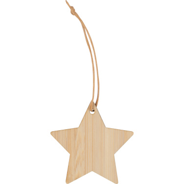 Logo trade promotional giveaways picture of: Bamboo star pendant FOGGIA