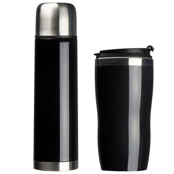 Logotrade promotional gift picture of: Set of vacuum flask and drinking cup SPLIT 450 ml