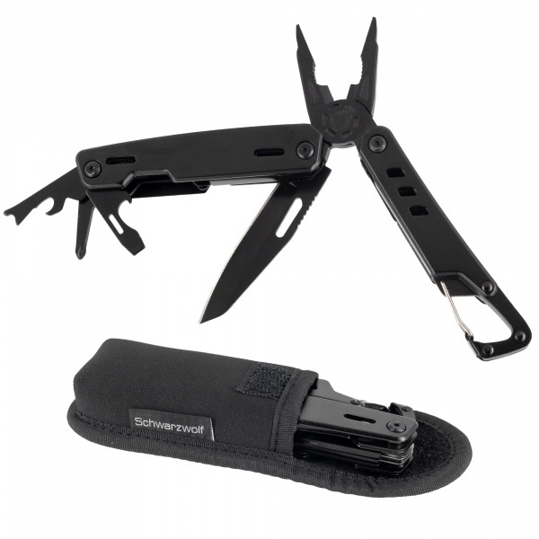 Logo trade business gift photo of: Multitool NOBLE Schwarzwolf