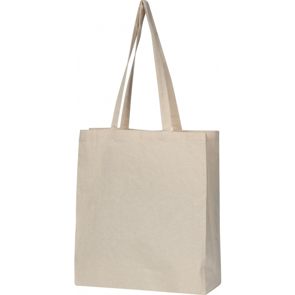 Logo trade promotional merchandise picture of: Organic cotton bag with bottom fold INNSBRUCK