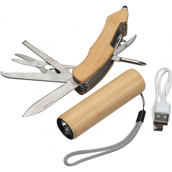 Logo trade promotional products picture of: Set Torch and pocket knife OLDHAM