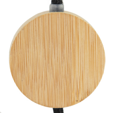 Logotrade corporate gift image of: 4in1 long wooden cable with elighted logo for engraving