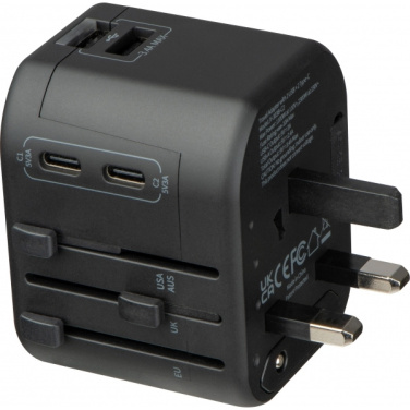 Logo trade promotional giveaways image of: Travel Adapter Maracena