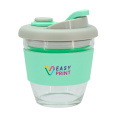 Glass coffee cup 227 ml, multi-colour