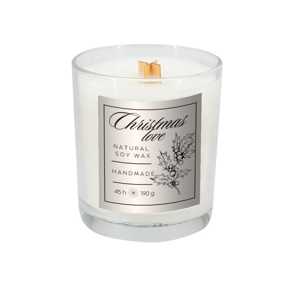 Logotrade promotional gift image of: Soy candle 190g Christmas love