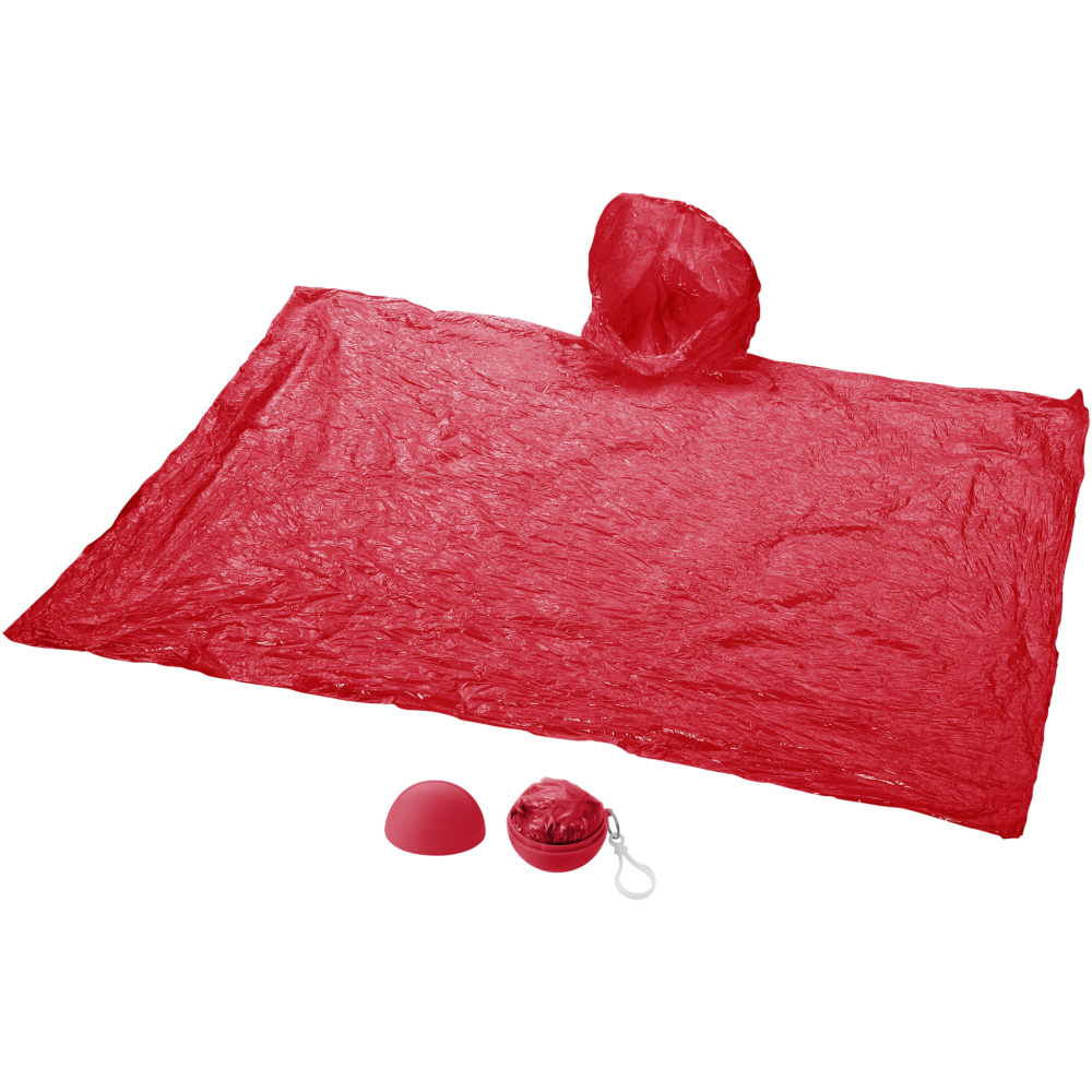 Logo trade promotional giveaways picture of: Xina rain poncho in storage ball with keychain