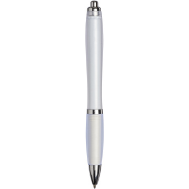 Logotrade promotional item picture of: Curvy ballpoint pen with frosted barrel and grip