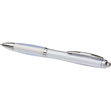 Logo trade promotional merchandise image of: Curvy ballpoint pen with frosted barrel and grip