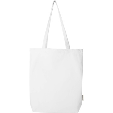 Logo trade corporate gifts image of: Florida 270 g/m² GRS recycled tote bag 10L