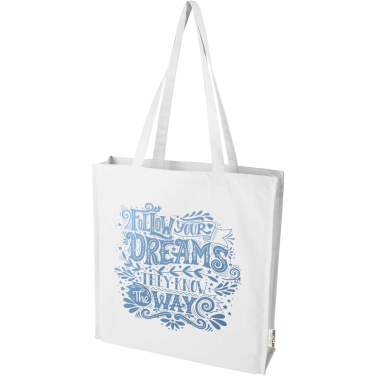 Logo trade business gift photo of: Florida 270 g/m² GRS recycled gusset tote bag 14L