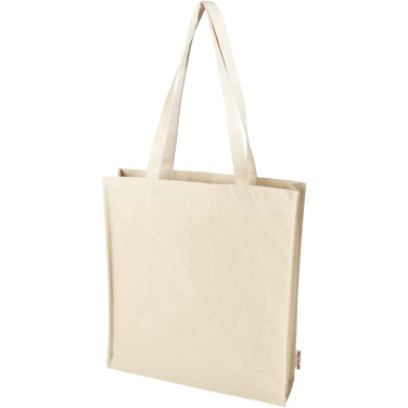 Logotrade promotional merchandise picture of: Florida 270 g/m² GRS recycled gusset tote bag 14L