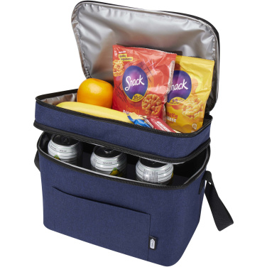 Logo trade promotional gifts picture of: Tundra GRS RPET double compartments cooler bag 13L