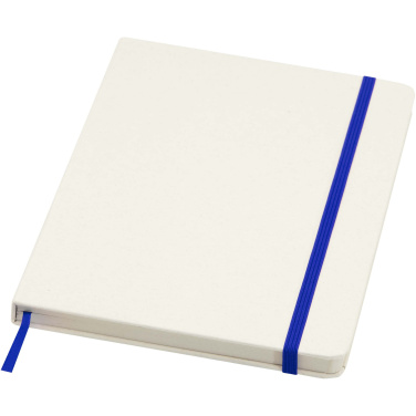 Logo trade promotional gift photo of: Bass A5 recycled hard cover notebook with lined pages