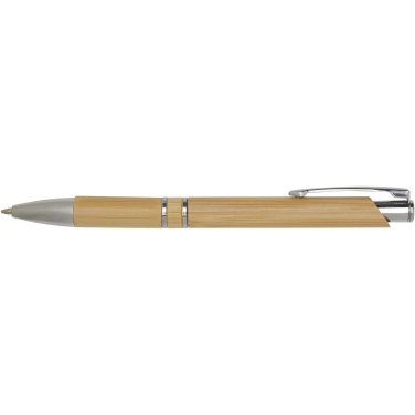 Logo trade promotional items image of: Wicker bamboo ballpoint pen