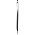 Ore aluminium ballpoint pen with stylus, Solid black