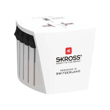 Logo trade promotional merchandise image of: SKROSS World Travel Adapter MUV Micro