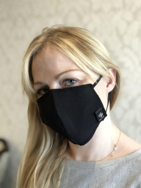 Logo trade advertising products picture of: BLACK-BLACK cotton face mask 140116500