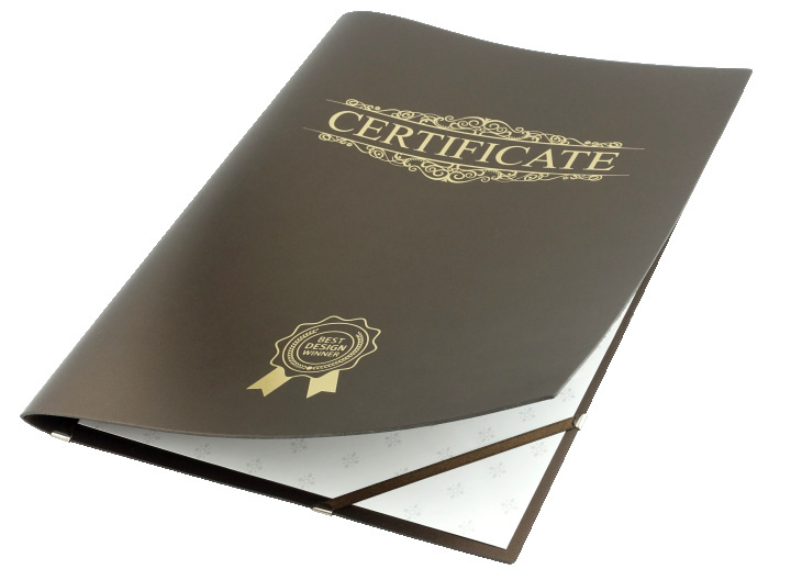 Logo trade corporate gifts image of: Certificate cover 152094