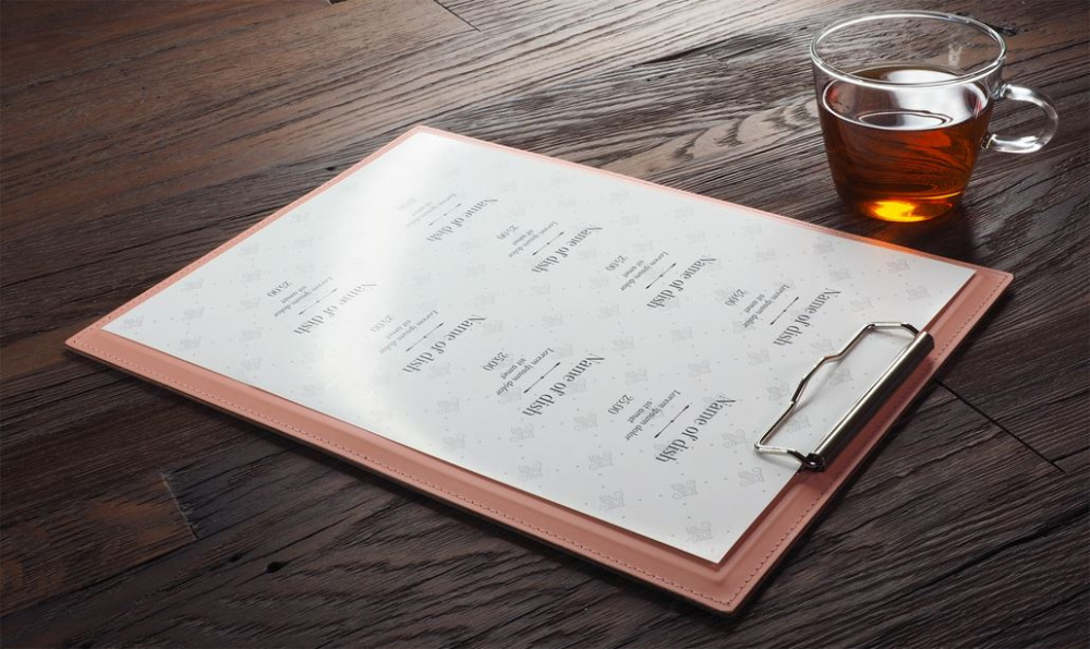 Logo trade promotional gifts picture of: Clipboard menu 1028094